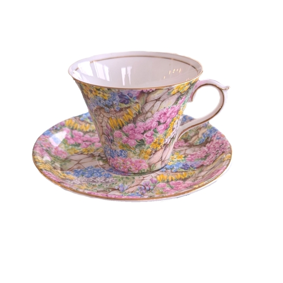 Shelley Fine Bone China Tea Cup - Rock Garden (Chintz) - Picture 4 of 4